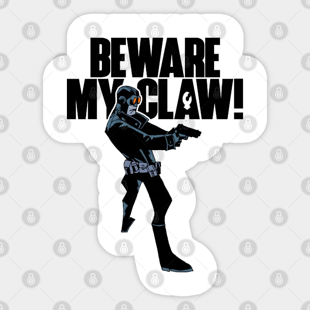 LOBSTER JOHNSON - Beware my claw! Sticker by KERZILLA